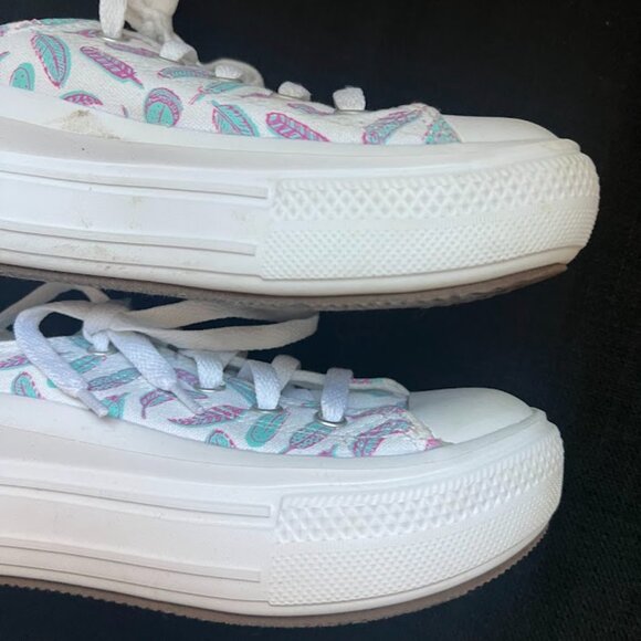Converse Blue Purple CTAS Ox Move Platform Feathers Sneakers Size 1 - Picture 8 of 15